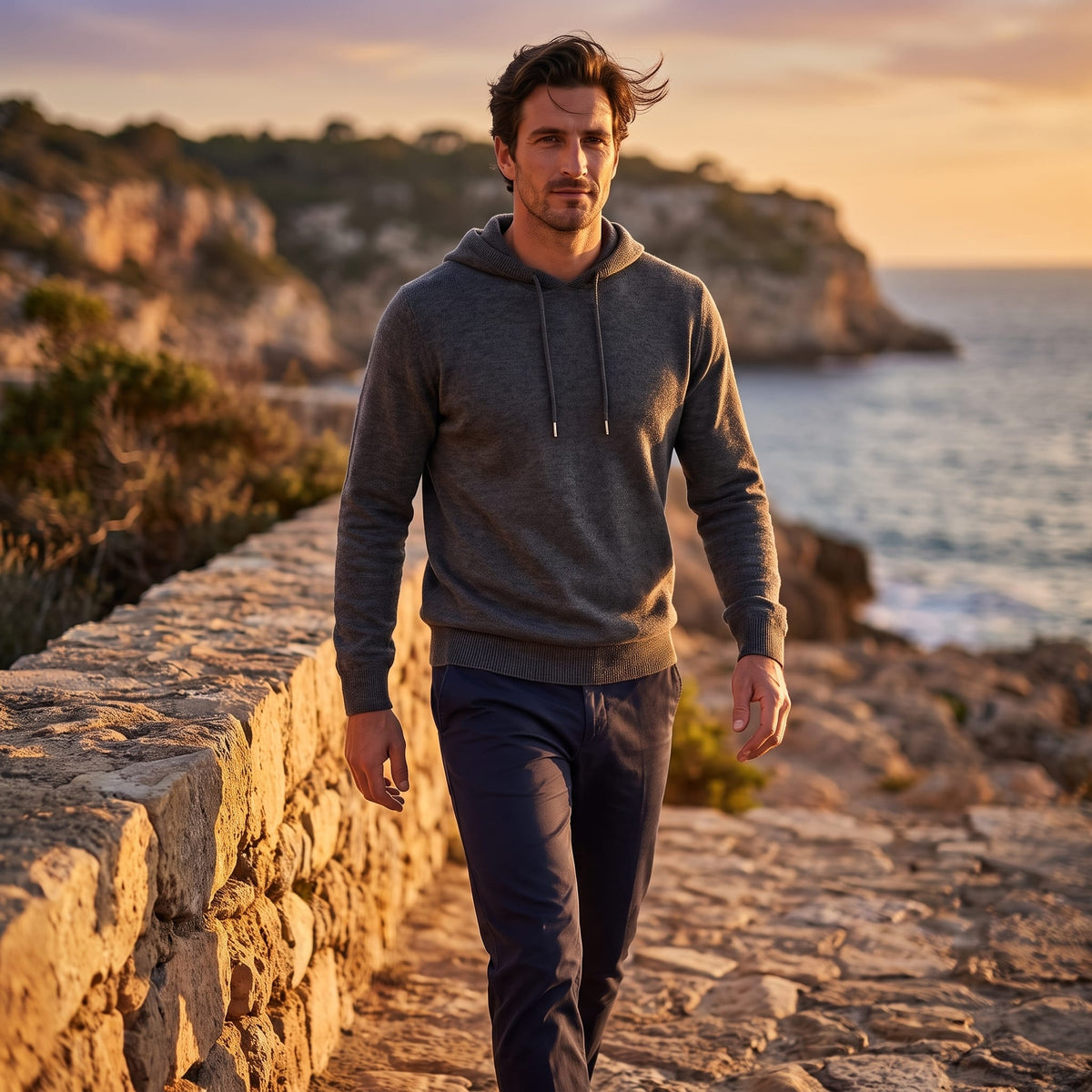 Jarrett Wool Drawstring Hoodie