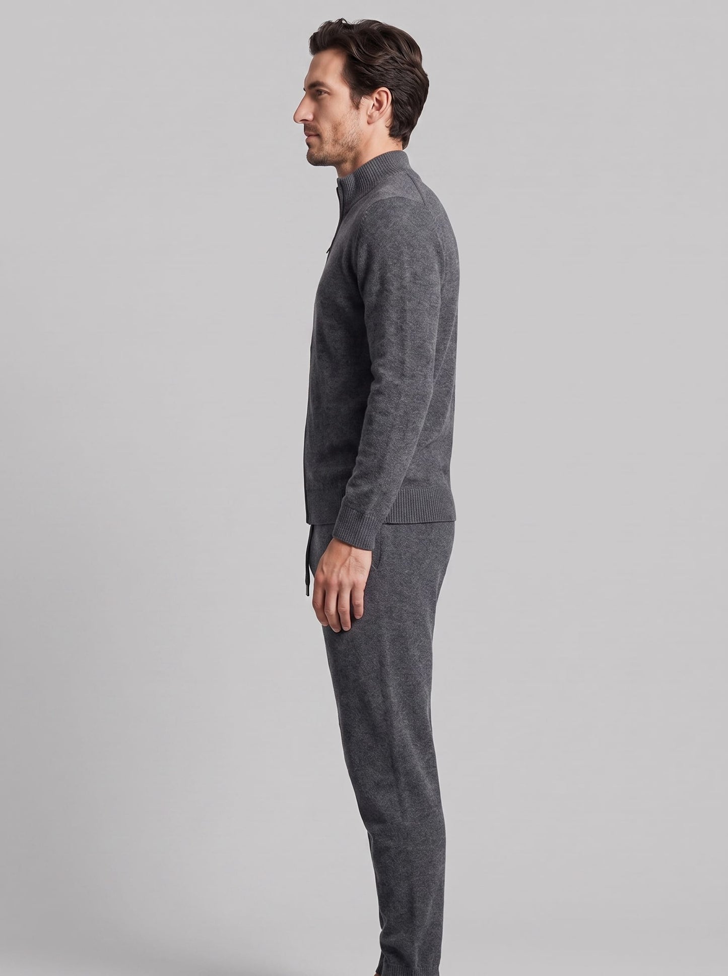 Eli Wool Knit Zip Cardigan and Pants Set_14