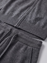 Eli Wool Knit Zip Cardigan and Pants Set