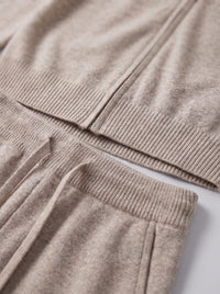 Eli Wool Knit Zip Cardigan and Pants Set