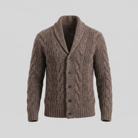 Jefferson Cable Knit Shawl Collar Cardigan