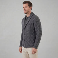 Jefferson Cable Knit Shawl Collar Cardigan
