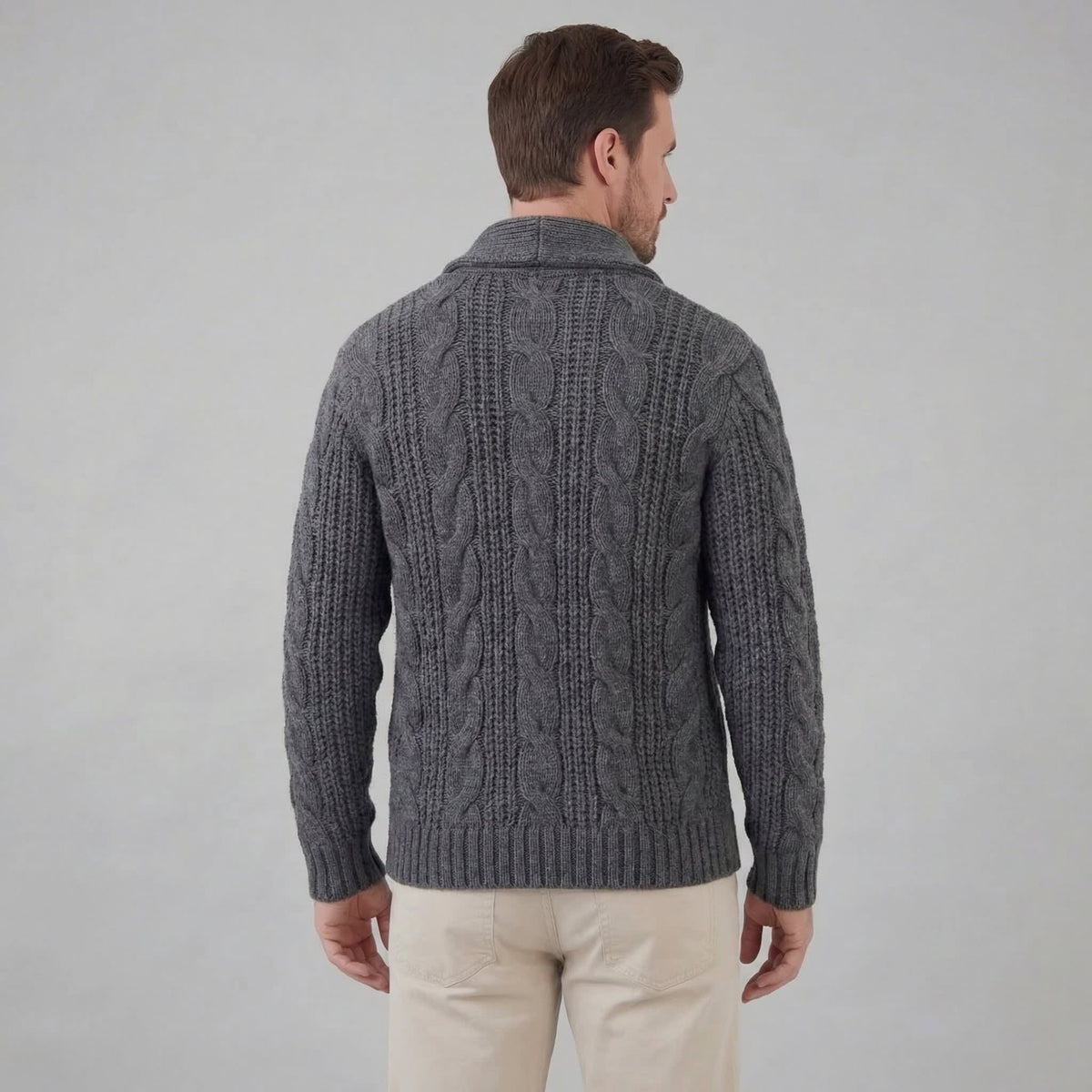 Jefferson Cable Knit Shawl Collar Cardigan_13
