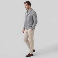 Jefferson Cable Knit Shawl Collar Cardigan