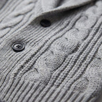 Jefferson Cable Knit Shawl Collar Cardigan