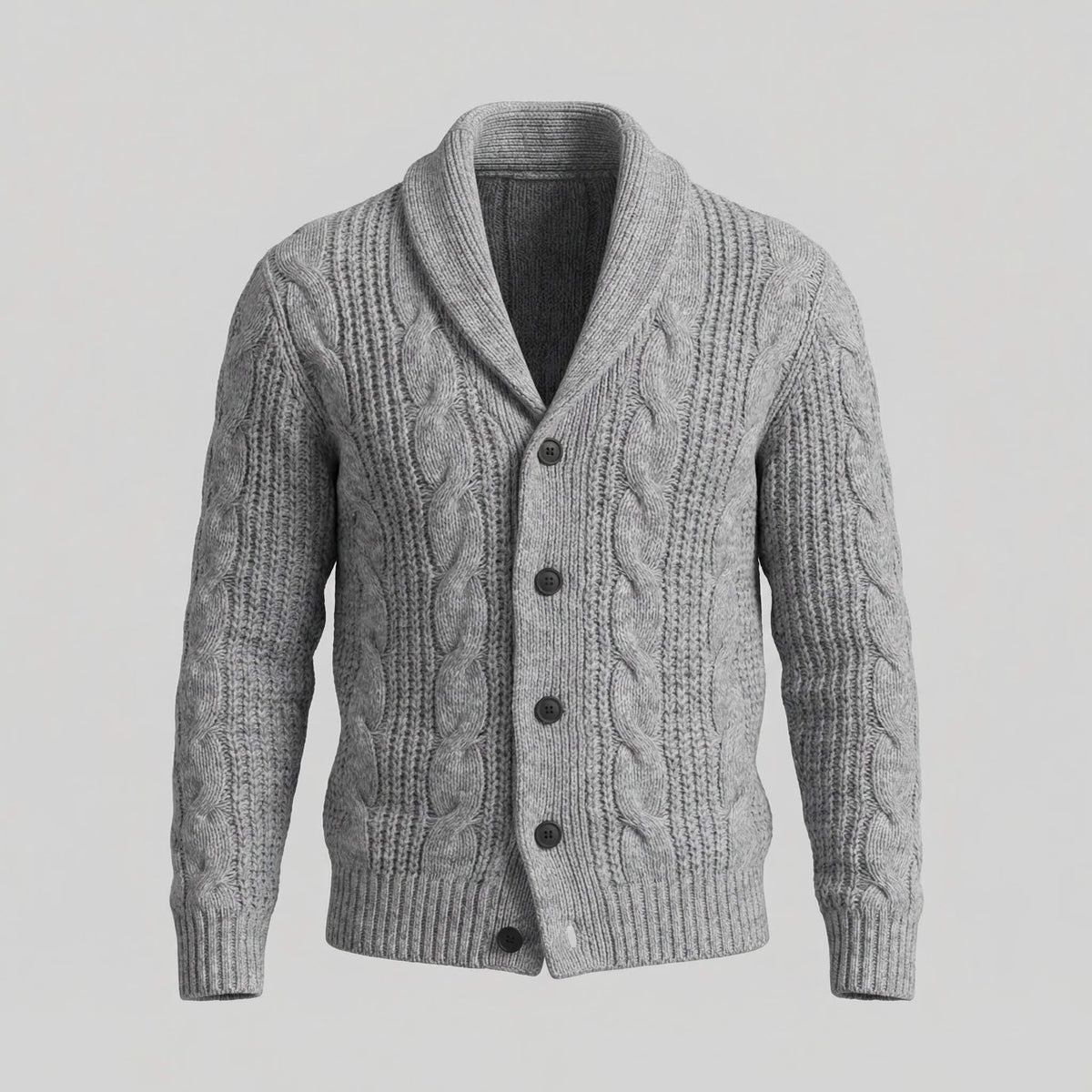 Jefferson Cable Knit Shawl Collar Cardigan