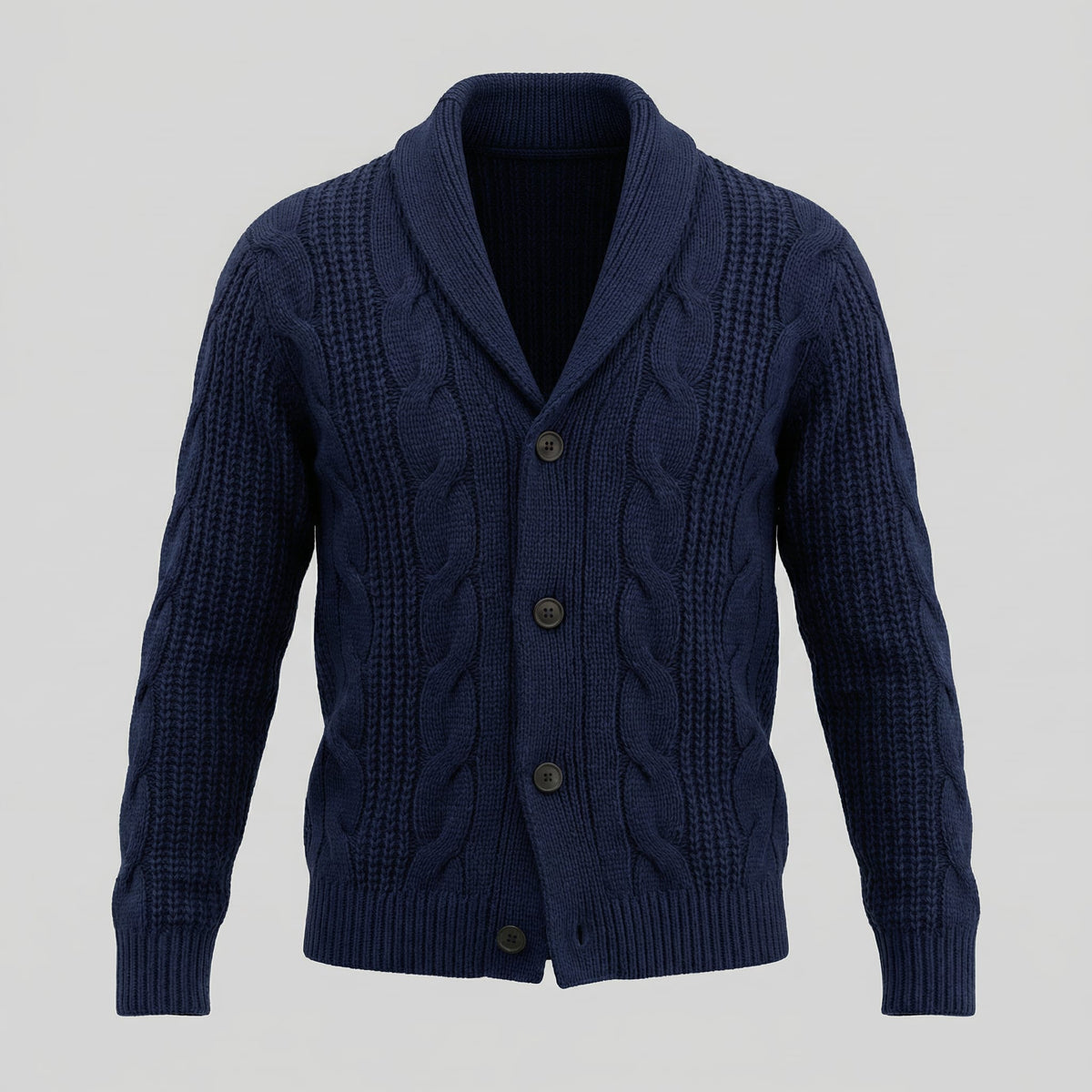 Jefferson Cable Knit Shawl Collar Cardigan_5