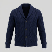 Jefferson Cable Knit Shawl Collar Cardigan