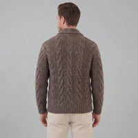 Jefferson Cable Knit Shawl Collar Cardigan