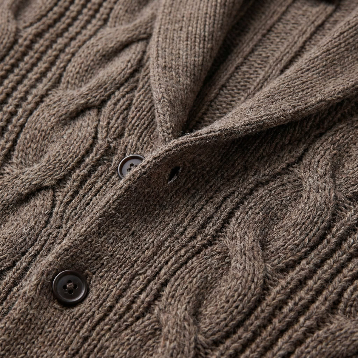 Jefferson Cable Knit Shawl Collar Cardigan