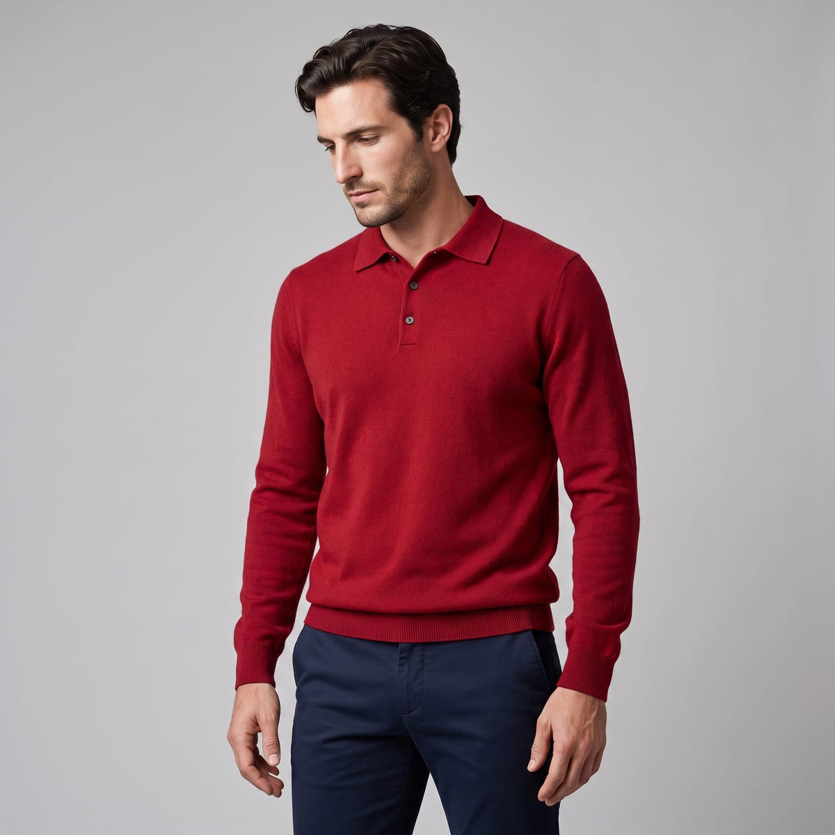 Kingsley Wool Polo Collar Sweater