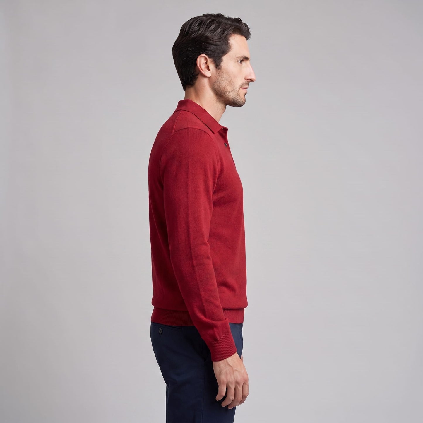 Kingsley Wool Polo Collar Sweater_14
