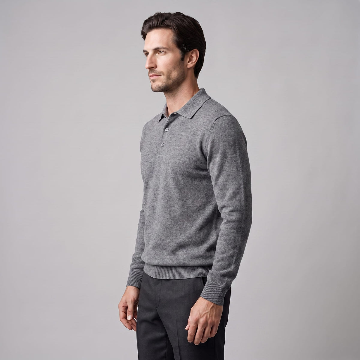Kingsley Wool Polo Collar Sweater_34