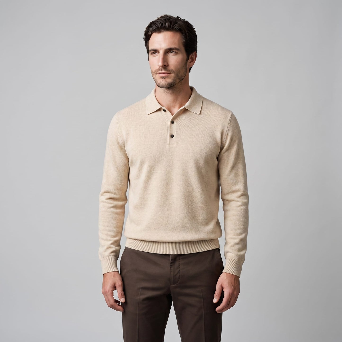 Kingsley Wool Polo Collar Sweater_36
