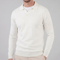 Boone Wool Long Sleeve Polo
