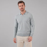 Boone Wool Long Sleeve Polo