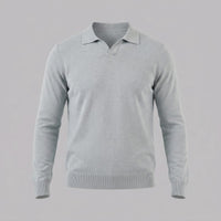 Boone Wool Long Sleeve Polo