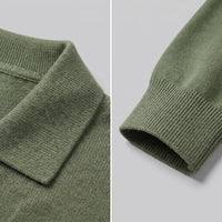 Boone Wool Long Sleeve Polo