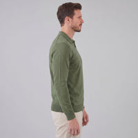 Boone Wool Long Sleeve Polo