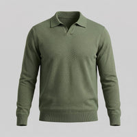 Boone Wool Long Sleeve Polo
