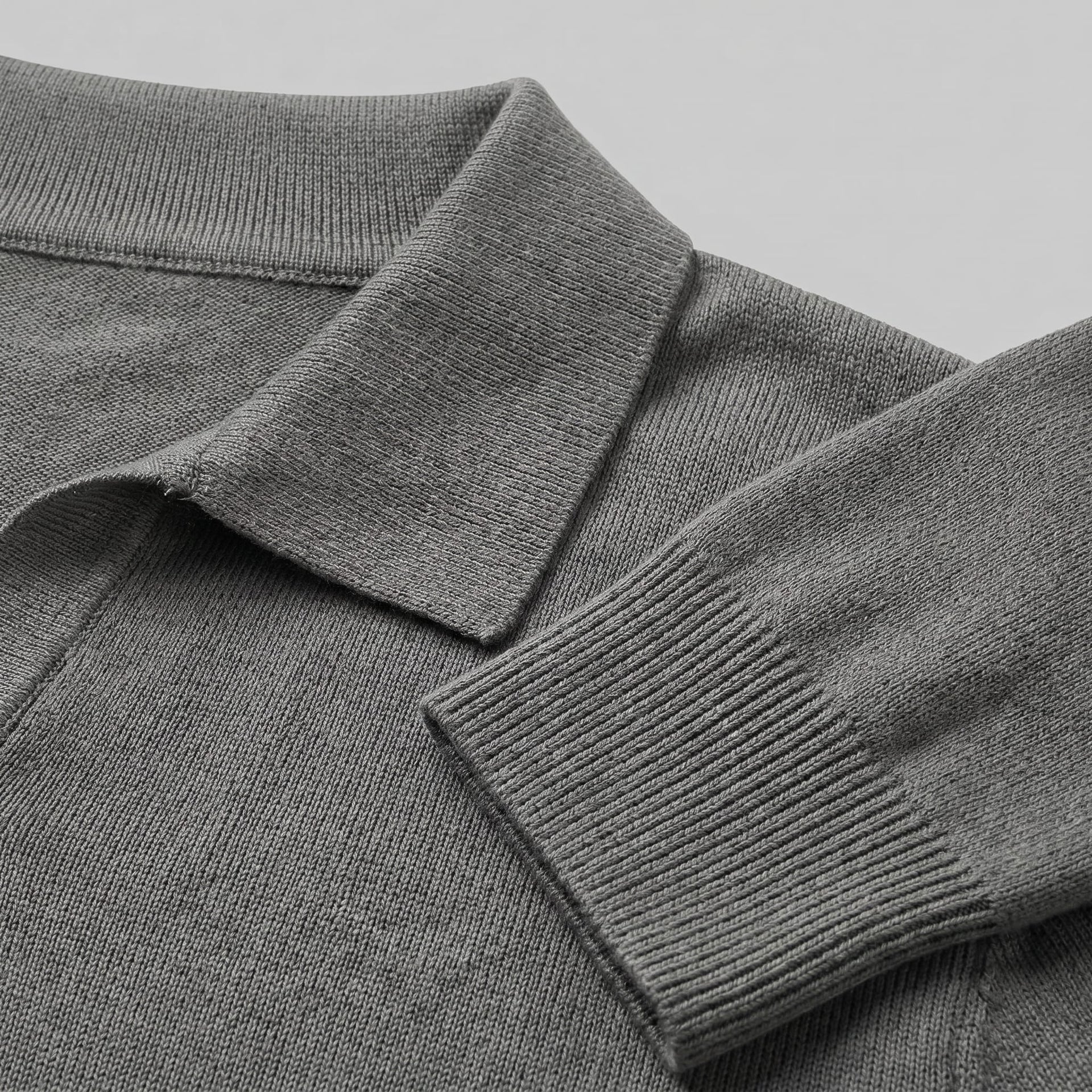 Boone Wool Long Sleeve Polo