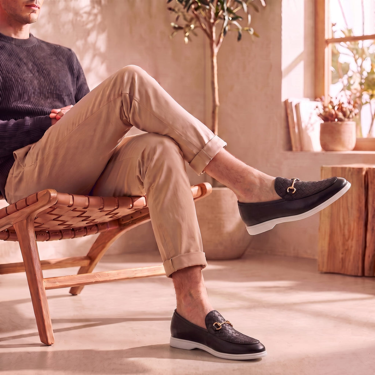 Robinson Woven Horsebit Loafers