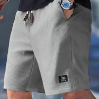 Ezra Waffle Texture Drawstring Shorts