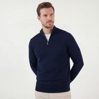 Quill Cotton Blend Half Zip Sweater