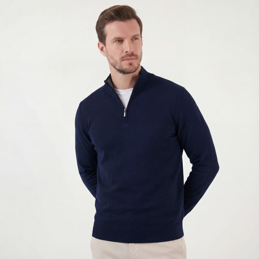 Quill Cotton Blend Half Zip Sweater_1