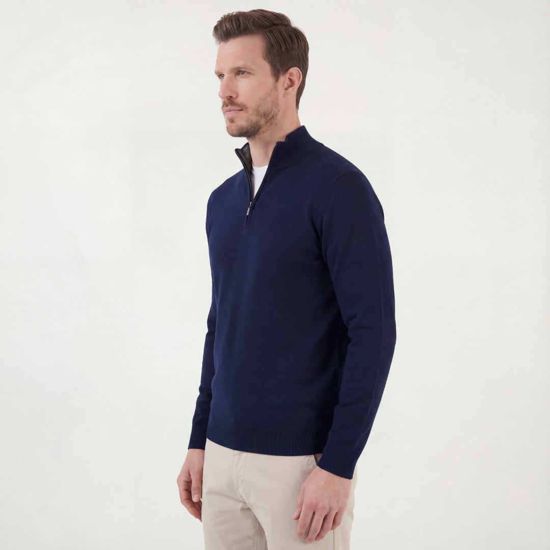 Quill Cotton Blend Half Zip Sweater_2