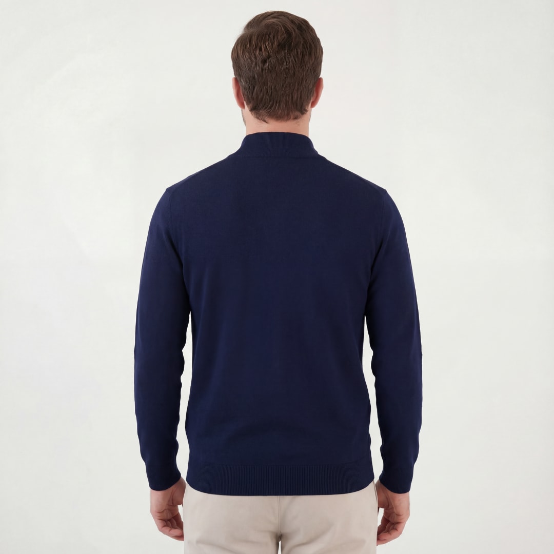 Quill Cotton Blend Half Zip Sweater