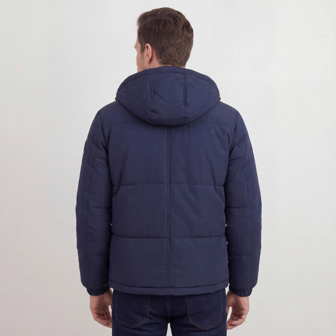 Mackenzie Navy Hooded Puffer Jacket