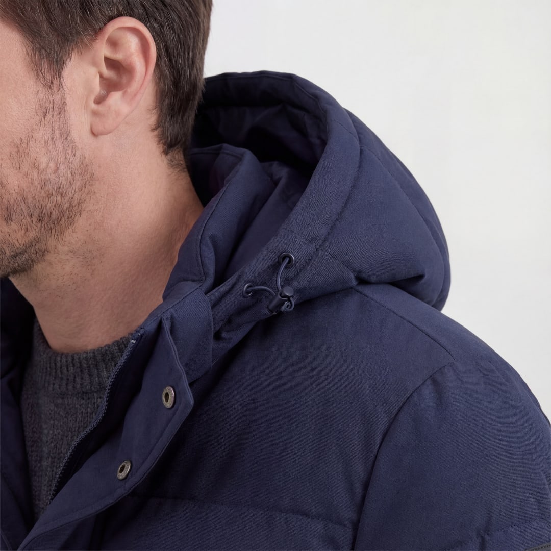 Mackenzie Navy Hooded Puffer Jacket