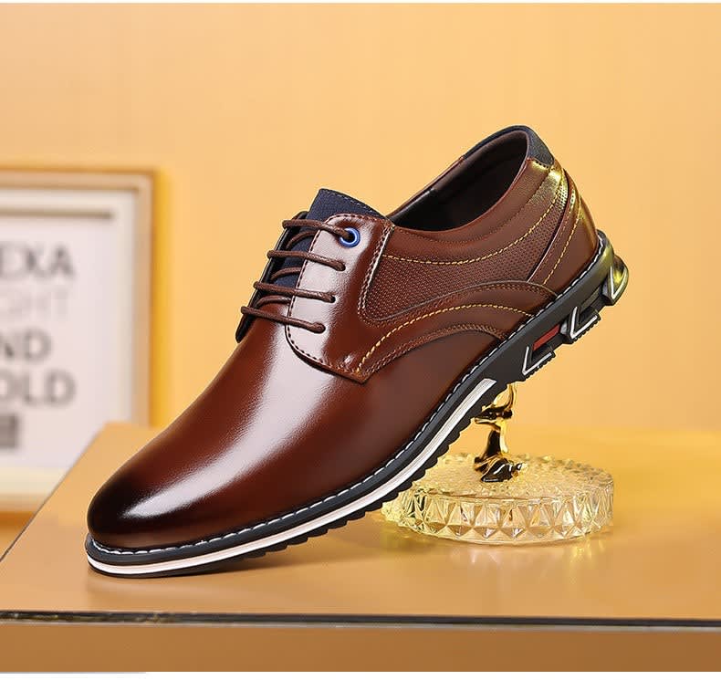 Bernard Leather Lace-Up Orthopedic Shoes