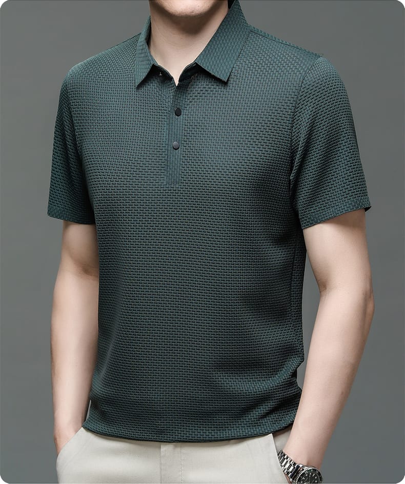 Dane Breathable Mesh Textured Polo Shirt