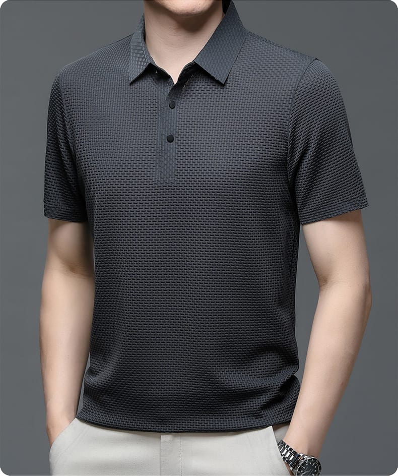 Dane Breathable Mesh Textured Polo Shirt