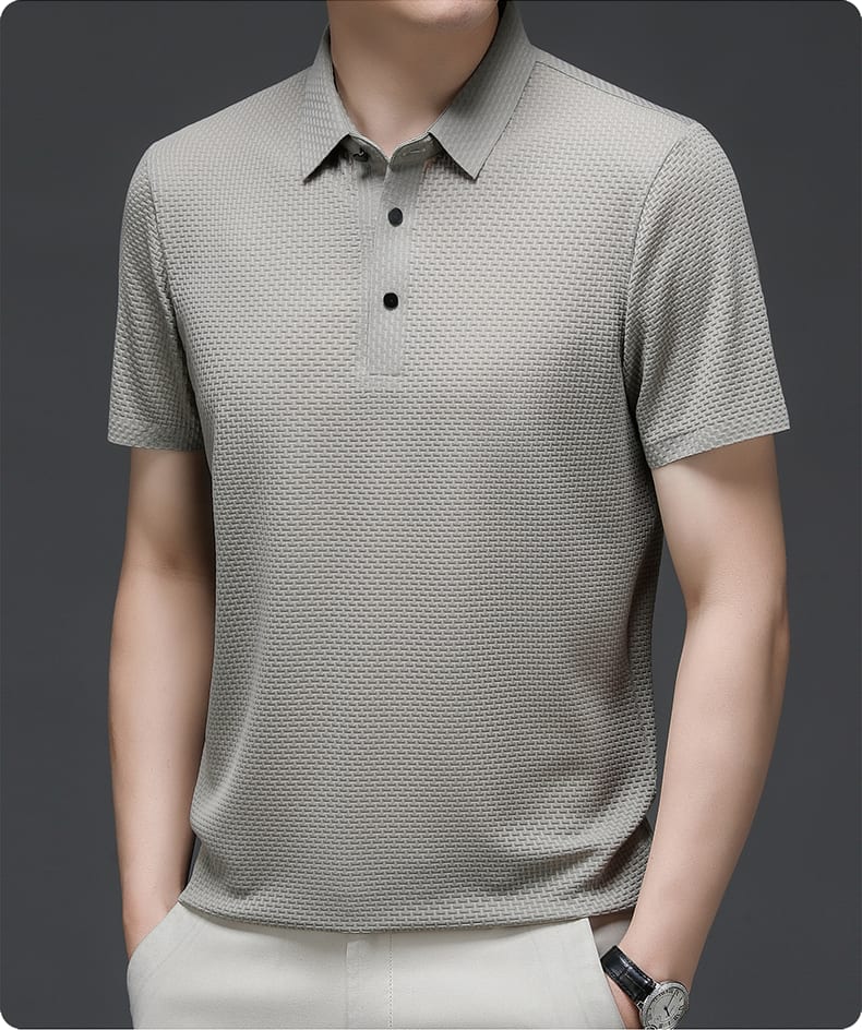 Dane Breathable Mesh Textured Polo Shirt