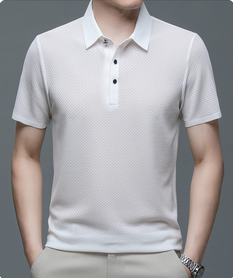 Dane Breathable Mesh Textured Polo Shirt_14