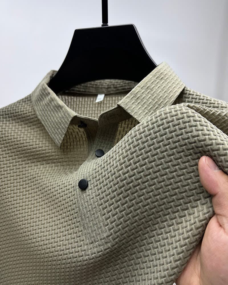 Dane Breathable Mesh Textured Polo Shirt_3