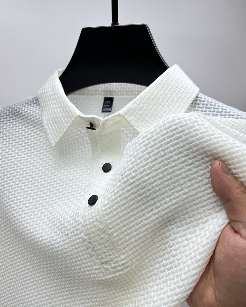 Dane Breathable Mesh Textured Polo Shirt