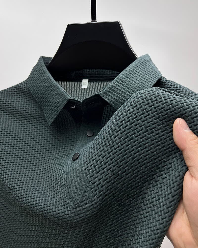 Dane Breathable Mesh Textured Polo Shirt_5
