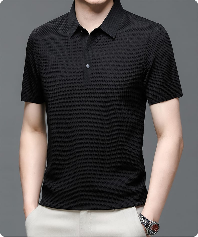 Dane Breathable Mesh Textured Polo Shirt_9
