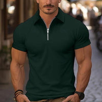 Enzo Quarter Zip Short Sleeve Polo Shirt