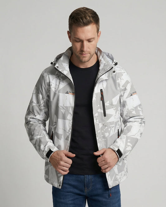 Asher Hooded Ski Jacket For Winter With Letter Print_1