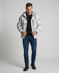 Asher Hooded Ski Jacket For Winter With Letter Print