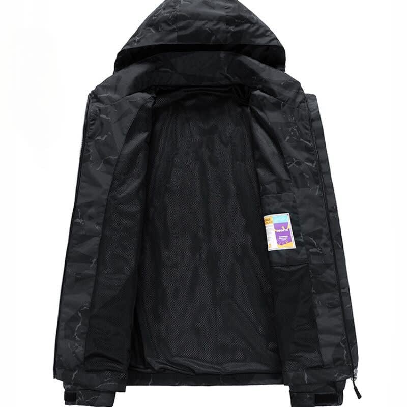 Asher Hooded Ski Jacket For Winter With Letter Print