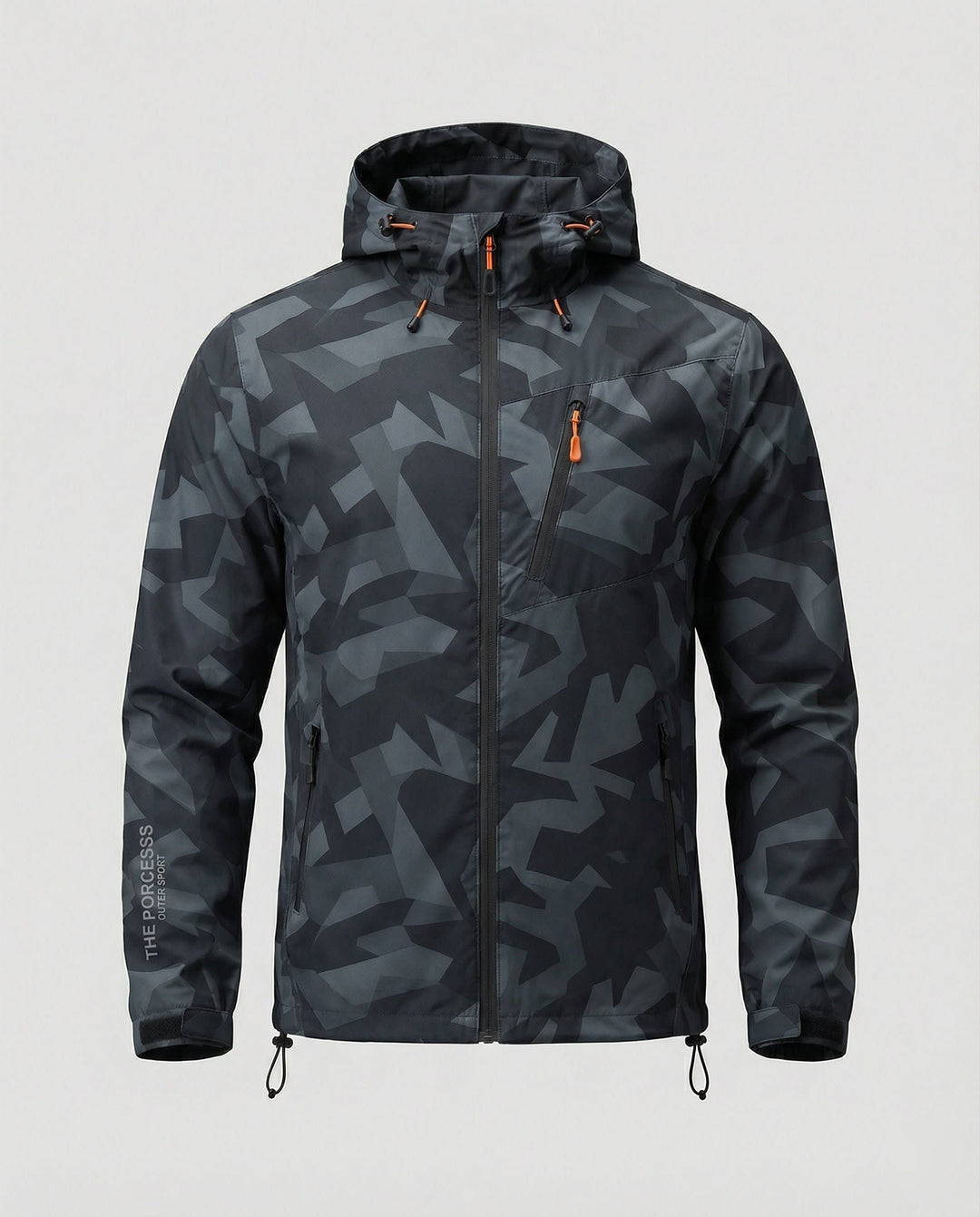 Asher Hooded Ski Jacket For Winter With Letter Print