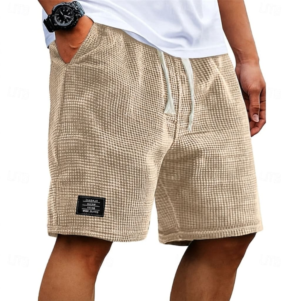 Hayden Textured Elastic Waist Summer Shorts