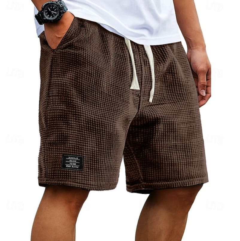 Hayden Textured Elastic Waist Summer Shorts