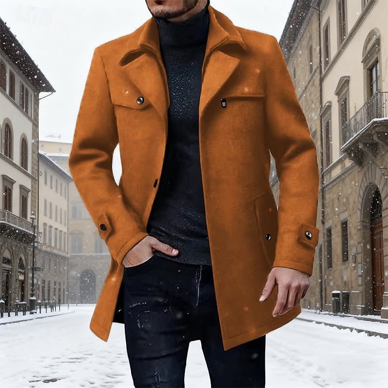 Adam Single Breasted Tailored Overcoat_1